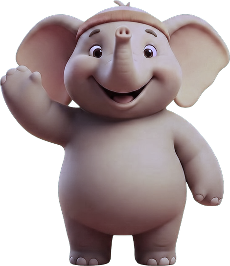 Daily's friendly elephant mascot waving